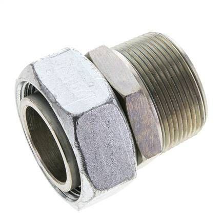 42L y 1-1/2'' NPT Rótula recta de acero galvanizado con rosca macho 160 bar Ajustable ISO 8434-1