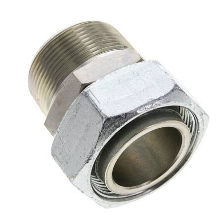 42L y 1-1/2'' NPT Rótula recta de acero galvanizado con rosca macho 160 bar Ajustable ISO 8434-1