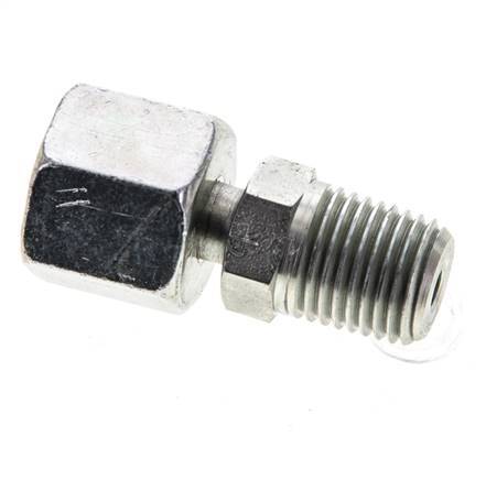 8S & 1/4'' NPT Zink plated Steel Straight Swivel with Male Threads 630 bar Adjustable ISO 8434-1