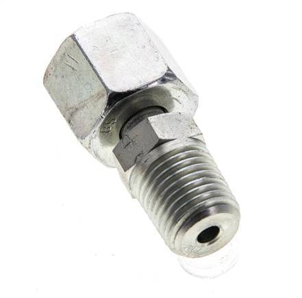 8S & 1/4'' NPT Zink plated Steel Straight Swivel with Male Threads 630 bar Adjustable ISO 8434-1