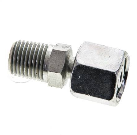 8S & 1/4'' NPT Zink plated Steel Straight Swivel with Male Threads 630 bar Adjustable ISO 8434-1