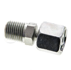 8S & 1/4'' NPT Zink plated Steel Straight Swivel with Male Threads 630 bar Adjustable ISO 8434-1