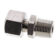 Rótula recta de acero inoxidable 12L y 3/8'' NPT con rosca macho 315 bar Ajustable ISO 8434-1