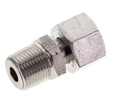 Rótula recta de acero inoxidable 12L y 3/8'' NPT con rosca macho 315 bar Ajustable ISO 8434-1