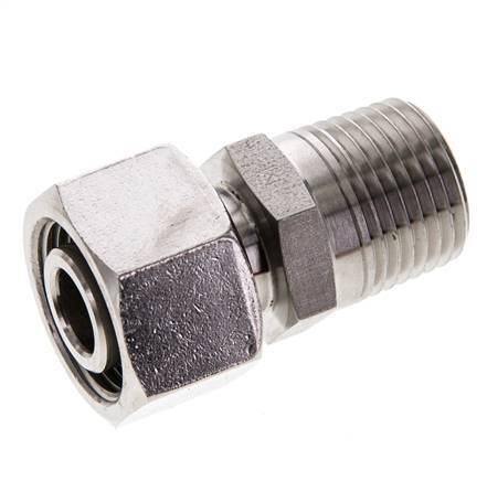 15L & 1/2'' NPT Stainless Steel Straight Swivel with Male Threads 315 bar Adjustable ISO 8434-1
