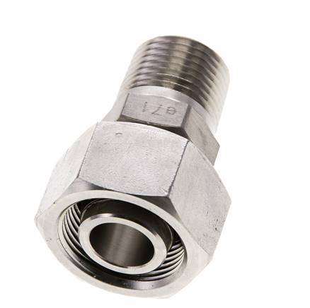 18L y 1/2'' NPT Rectas de acero inoxidable con rosca macho 315 bar Ajustable ISO 8434-1