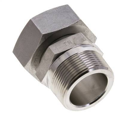 42L & 1-1/2'' NPT Stainless Steel Straight Swivel with Male Threads 160 bar Adjustable ISO 8434-1