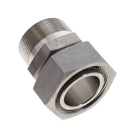 42L & 1-1/2'' NPT Stainless Steel Straight Swivel with Male Threads 160 bar Adjustable ISO 8434-1