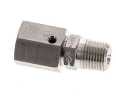 6L y 1/8'' NPT Rótula recta de acero inoxidable con rosca macho 315 bar Junta tórica de FKM Cono de sellado ajustable ISO 8434-1