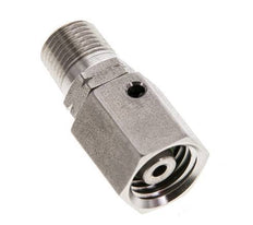 6L y 1/8'' NPT Rótula recta de acero inoxidable con rosca macho 315 bar Junta tórica de FKM Cono de sellado ajustable ISO 8434-1