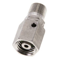 6L y 1/8'' NPT Rótula recta de acero inoxidable con rosca macho 315 bar Junta tórica de FKM Cono de sellado ajustable ISO 8434-1