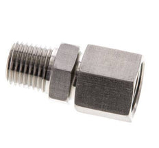 10L & 1/4'' NPT Stainless Steel Straight Swivel with Male Threads 315 bar FKM O-ring Sealing Cone Adjustable ISO 8434-1