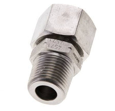 12L y 3/8'' NPT Rótula recta de acero inoxidable con rosca macho 315 bar Junta tórica de FKM Cono de sellado ajustable ISO 8434-1