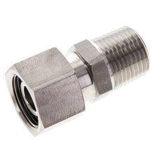 15L y 1/2'' NPT Rectas de acero inoxidable con rosca macho 315 bar Junta tórica de FKM Cono de sellado ajustable ISO 8434-1