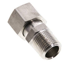 15L y 1/2'' NPT Rectas de acero inoxidable con rosca macho 315 bar Junta tórica de FKM Cono de sellado ajustable ISO 8434-1