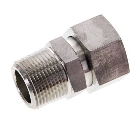 28L y 1'' NPT Rectas de acero inoxidable con rosca macho 160 bar Junta tórica de FKM Cono de sellado ajustable ISO 8434-1