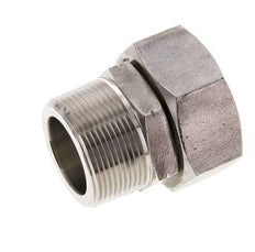 42L y 1-1/2'' NPT Rótula recta de acero inoxidable con rosca macho 160 bar Junta tórica de FKM Cono de sellado ajustable ISO 8434-1