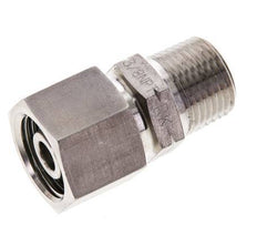 10S y 3/8'' NPT Rótula recta de acero inoxidable con rosca macho 630 bar Junta tórica de FKM Cono de sellado ajustable ISO 8434-1