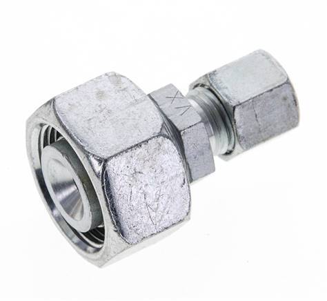 8L & 18L Zink plated Steel Straight Cutting Fitting with Swivel 315 bar ISO 8434-1