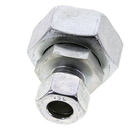 15L & 35L Zink plated Steel Straight Cutting Fitting with Swivel 160 bar ISO 8434-1