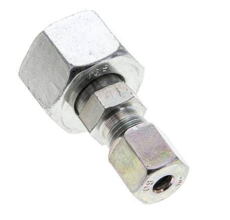 6S & 16S Zink plated Steel Straight Cutting Fitting with Swivel 400 bar ISO 8434-1