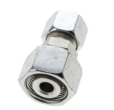 14S & 20S Zink plated Steel Straight Cutting Fitting with Swivel 400 bar ISO 8434-1