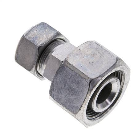 18L & 25S Zink plated Steel Straight Cutting Fitting with Swivel 315 bar ISO 8434-1