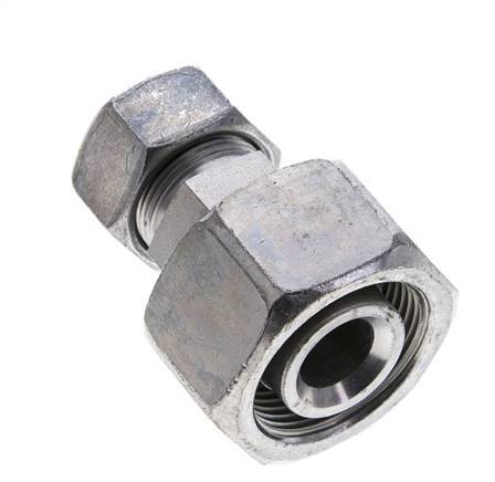 18L & 25S Zink plated Steel Straight Cutting Fitting with Swivel 315 bar ISO 8434-1