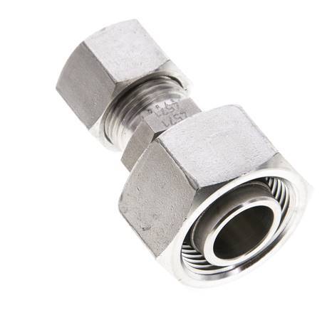 12L & 18L Stainless Steel Straight Cutting Fitting with Swivel 315 bar ISO 8434-1