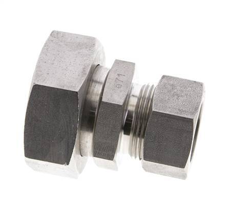 28L & 42L Stainless Steel Straight Cutting Fitting with Swivel 160 bar ISO 8434-1