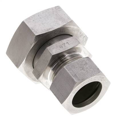 28L & 42L Stainless Steel Straight Cutting Fitting with Swivel 160 bar ISO 8434-1