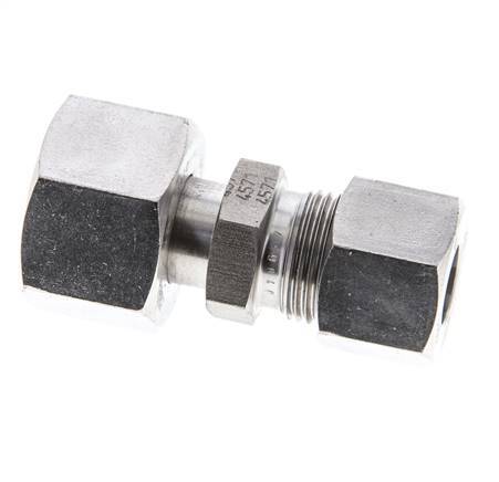 12S & 16S Stainless Steel Straight Cutting Fitting with Swivel 400 bar ISO 8434-1