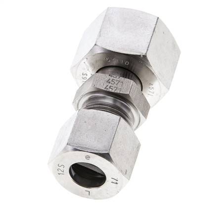 12S & 16S Stainless Steel Straight Cutting Fitting with Swivel 400 bar ISO 8434-1