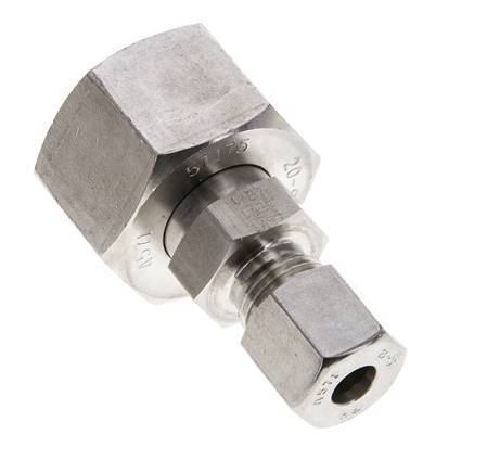 8S & 20S Stainless Steel Straight Cutting Fitting with Swivel 400 bar ISO 8434-1