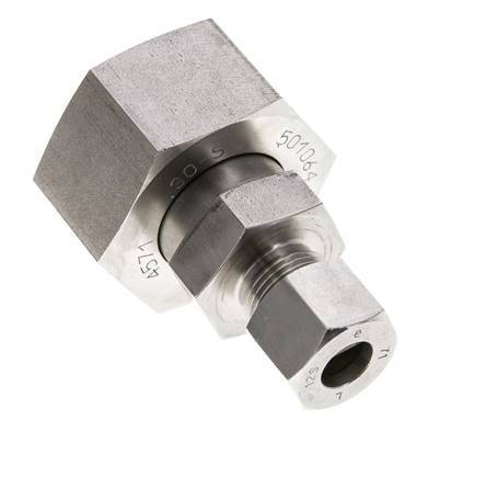 12S & 30S Stainless Steel Straight Cutting Fitting with Swivel 400 bar ISO 8434-1