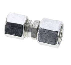 8L & 10L Zink plated Steel Straight Cutting Fitting with Swivel 315 bar NBR O-ring Sealing Cone ISO 8434-1 [2 Pieces]