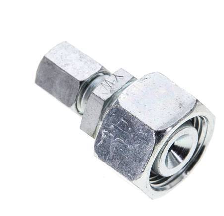 6L & 15L Zink plated Steel Straight Cutting Fitting with Swivel 315 bar NBR O-ring Sealing Cone ISO 8434-1
