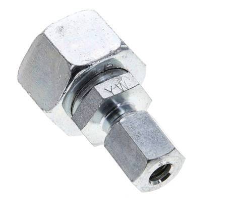 6L & 15L Zink plated Steel Straight Cutting Fitting with Swivel 315 bar NBR O-ring Sealing Cone ISO 8434-1