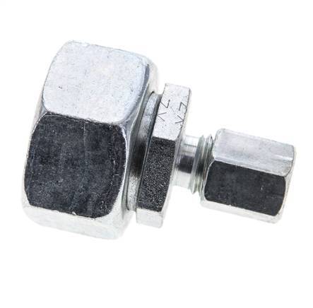 Racor de corte recto de acero galvanizado de 6L y 18L con rótula de 315 bar Cono de sellado con junta tórica de NBR ISO 8434-1