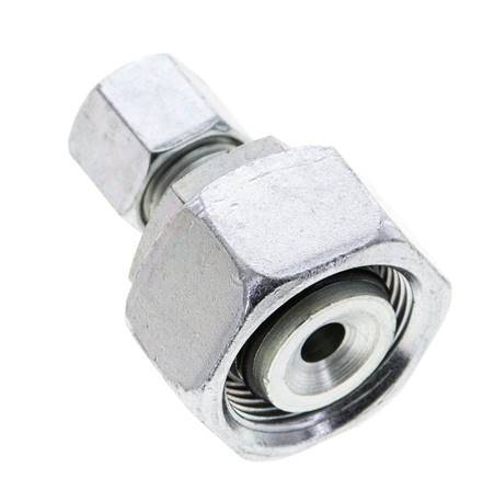 8L & 18L Zink plated Steel Straight Cutting Fitting with Swivel 315 bar NBR O-ring Sealing Cone ISO 8434-1