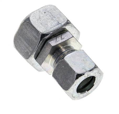 12L & 18L Zink plated Steel Straight Cutting Fitting with Swivel 315 bar NBR O-ring Sealing Cone ISO 8434-1