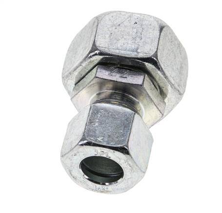 12L & 18L Zink plated Steel Straight Cutting Fitting with Swivel 315 bar NBR O-ring Sealing Cone ISO 8434-1