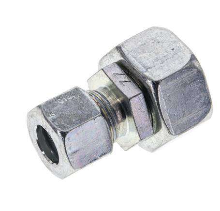 12L & 18L Zink plated Steel Straight Cutting Fitting with Swivel 315 bar NBR O-ring Sealing Cone ISO 8434-1