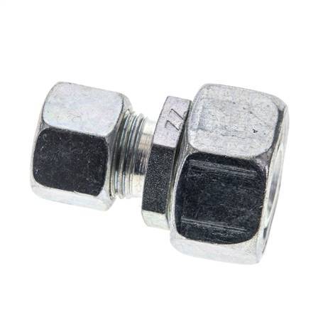 12L & 18L Zink plated Steel Straight Cutting Fitting with Swivel 315 bar NBR O-ring Sealing Cone ISO 8434-1