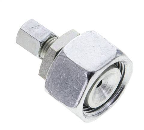 6L & 22L Zink plated Steel Straight Cutting Fitting with Swivel 160 bar NBR O-ring Sealing Cone ISO 8434-1