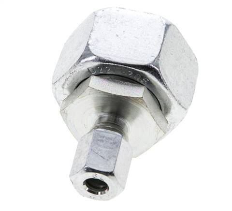 6L & 22L Zink plated Steel Straight Cutting Fitting with Swivel 160 bar NBR O-ring Sealing Cone ISO 8434-1