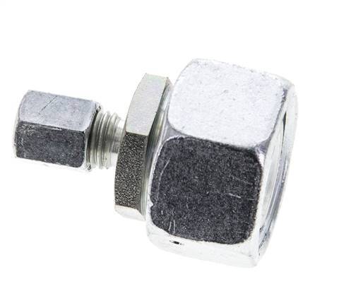 6L & 22L Zink plated Steel Straight Cutting Fitting with Swivel 160 bar NBR O-ring Sealing Cone ISO 8434-1