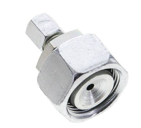 6L & 22L Zink plated Steel Straight Cutting Fitting with Swivel 160 bar NBR O-ring Sealing Cone ISO 8434-1