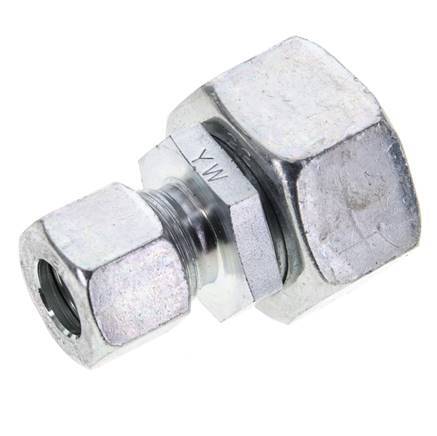 12L & 22L Zink plated Steel Straight Cutting Fitting with Swivel 160 bar NBR O-ring Sealing Cone ISO 8434-1