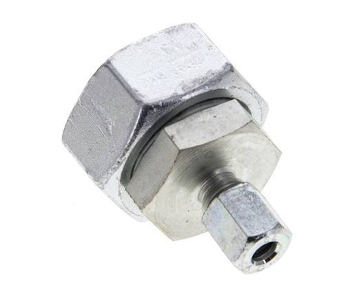 6L & 28L Zink plated Steel Straight Cutting Fitting with Swivel 160 bar NBR O-ring Sealing Cone ISO 8434-1